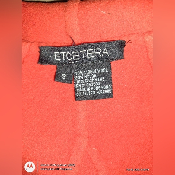 Etcetera Wool and Cashmere Wrap Coat in Orange Spice sz Small NWOT - Picture 5 of 7